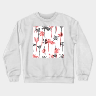 red black palm trees design Crewneck Sweatshirt